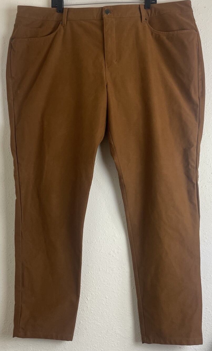 Lululemon ABC Pants Slim-Fit 5 Pocket Brown Utilitech Men's Size 46x32 LM5ABOS